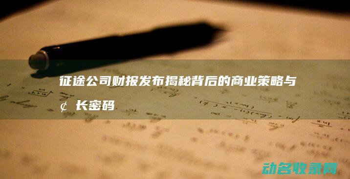 征途公司财报发布 揭秘背后的商业策略与增长密码 (征途公司财报分析)